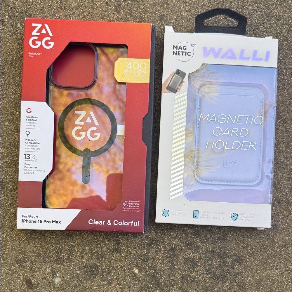 Zach iPhone 16 Pro Max Clear & Colorful Magnetic Case w/mag card holder